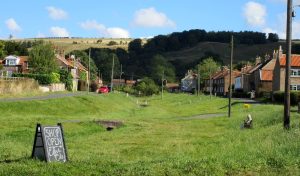 the green outside Bishop Wilton Community Shop